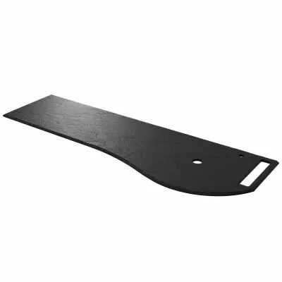 Plan de toilette Solid surface Ardoise noire avec porte-serviette droite pour meuble MAM 150cm - SALGAR R�f. 96762