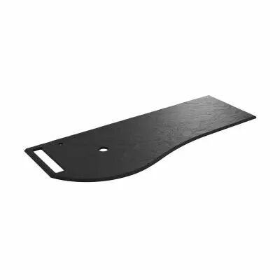 Plan de toilette Solid surface Ardoise noire avec porte-serviette gauche pour meuble MAM 120cm - SALGAR R�f. 9