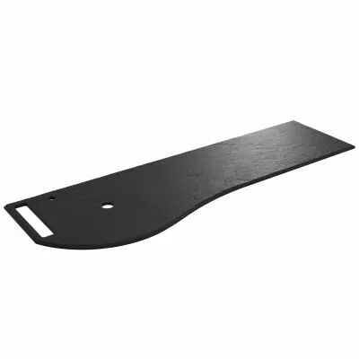 Plan de toilette Solid surface Ardoise noire avec porte-serviette gauche pour meuble MAM 150cm - SALGAR R�f. 96
