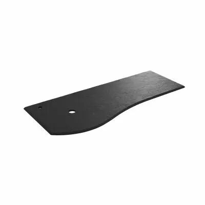 Plan de toilette Solid surface Ardoise noire pour meuble MAM 120cm pour vasque � gauche - SALGAR R�f. 96746