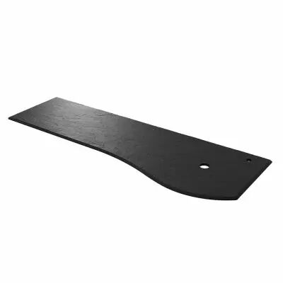 Plan de toilette Solid surface Ardoise noire pour meuble MAM 150cm pour vasque � droite - SALGAR R�f. 96750