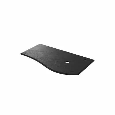 Plan de toilette Solid surface Ardoise noire pour meuble MAM 90cm pour vasque � droite - SALGAR R�f. 96748