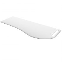 Plan de toilette Solid surface Blanc mat avec porte-serviette droite pour meuble MAM 120cm - SALGAR Réf. 85970