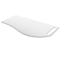 Plan de toilette Solid surface Blanc mat avec porte-serviette droite pour meuble MAM 90cm - SALGAR Réf. 85968