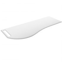 Plan de toilette Solid surface Blanc mat avec porte-serviette gauche pour meuble MAM 120cm  - SALGAR Réf. 85969
