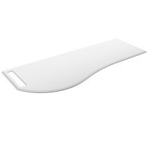 Plan de toilette Solid surface Blanc mat avec porte-serviette gauche pour meuble MAM 120cm  - SALGAR Réf. 85969