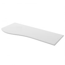 Plan de toilette Solid surface blanc mat pour meuble MAM 120cm pour vasque à gauche  - SALGAR Réf. 83882