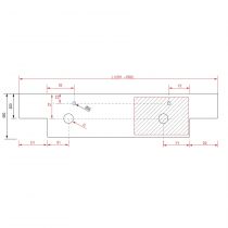 Plan de toilette solid surface Deux profondeurs différentes de 1201 jusqu´à 1500 pour vasque à poser - SALGAR 87979