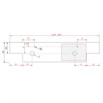 Plan de toilette solid surface Deux profondeurs différentes de 2001 jusqu´à 2400 pour vasque à poser - SALGAR 87982