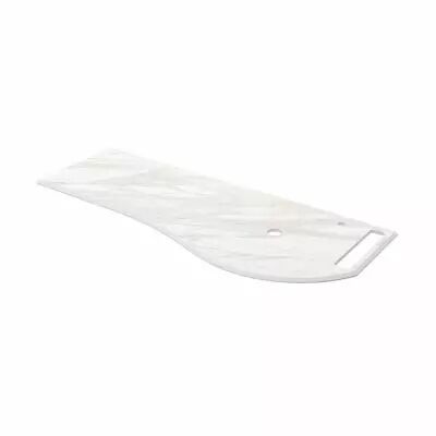 Plan de toilette Solid surface Marbre blanc avec porte-serviette droite pour meuble MAM 120cm - SALGAR 97393