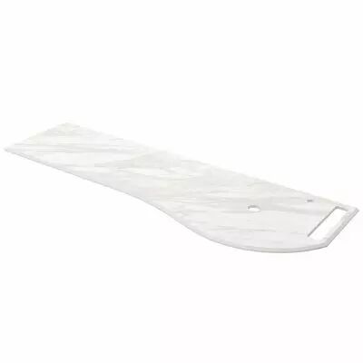 Plan de toilette Solid surface Marbre blanc avec porte-serviette droite pour meuble MAM 150cm - SALGAR 97394