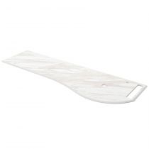 Plan de toilette Solid surface Marbre blanc avec porte-serviette droite pour meuble MAM 150cm - SALGAR 97394