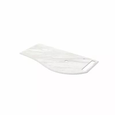 Plan de toilette Solid surface Marbre blanc avec porte-serviette droite pour meuble MAM 90cm - SALGAR 97392