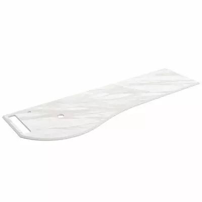 Plan de toilette Solid surface Marbre blanc avec porte-serviette gauche pour meuble MAM 150cm - SALGAR 97391