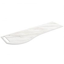 Plan de toilette Solid surface Marbre blanc avec porte-serviette gauche pour meuble MAM 150cm - SALGAR 97391
