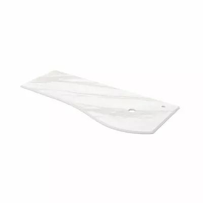 Plan de toilette Solid surface Marbre blanc pour meuble MAM 120cm pour vasque � droite - SALGAR R�f. 97387