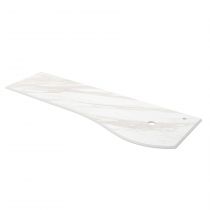 Plan de toilette Solid surface Marbre blanc pour meuble MAM 150cm pour vasque à droite - SALGAR Réf. 97388