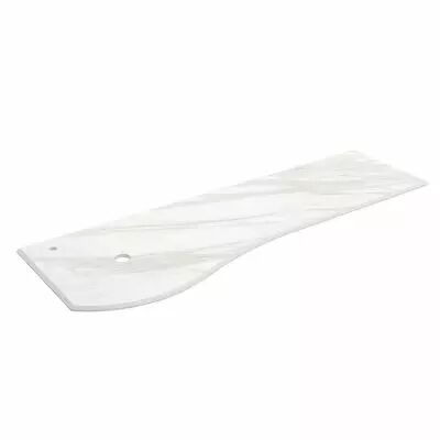 Plan de toilette Solid surface Marbre blanc pour meuble MAM 150cm pour vasque � gauche - SALGAR R�f. 97380
