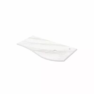 Plan de toilette Solid surface Marbre blanc pour meuble MAM 90cm pour vasque � droite - SALGAR R�f. 97382