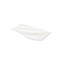 Plan de toilette Solid surface Marbre blanc pour meuble MAM 90cm pour vasque à droite - SALGAR Réf. 97382