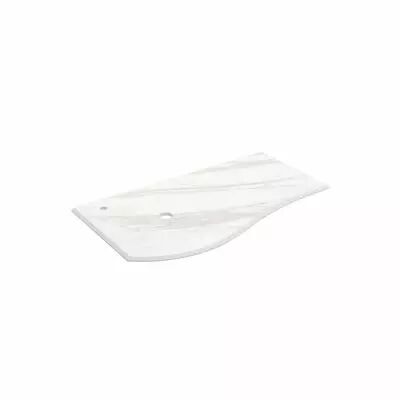 Plan de toilette Solid surface Marbre blanc pour meuble MAM 90cm pour vasque � gauche - SALGAR R�f. 97378
