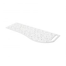 Plan de toilette Solid surface Terrazo natura avec porte-serviette droite pour meuble MAM 120cm - SALGAR Réf. 103297