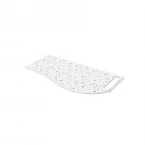 Plan de toilette Solid surface Terrazo natura avec porte-serviette droite pour meuble MAM 90cm - SALGAR Réf. 103296