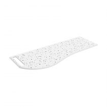 Plan de toilette Solid surface Terrazo natura avec porte-serviette gauche pour meuble MAM 120cm - SALGAR Réf. 103294