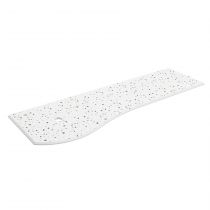 Plan de toilette Solid surface Terrazo natura avec porte-serviette gauche pour meuble MAM 150cm  - SALGAR Réf. 103295