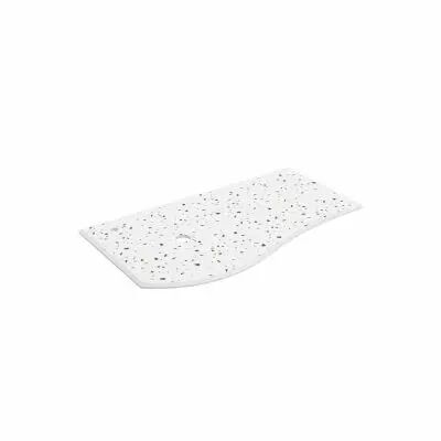 Plan de toilette Solid surface Terrazo natura pour meuble MAM 90cm pour vasque � gauche - SALGAR R�f. 103287