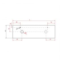 Plan de toilette sur mesure jusqu\'à 600mm avec ou sans usinage Chêne naturel ep.16 x P.460 mm - SALGAR Réf. 97414