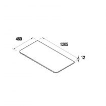 Plan de toilette UNIIQ 120cm Ardoise noire - SALGAR Réf. 96664