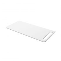 Plan de toilette UNIIQ 1290 perçage et porte-serviettes en option (droite) Solid surface Blanc mat - SALGAR Réf. 103167