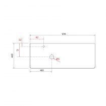 Plan de toilette UNIIQ 1290 perçage et porte-serviettes en option (gauche) Marbre blanc - SALGAR 97376