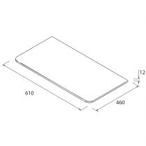 Plan de toilette UNIIQ 60cm Ardoise noire - SALGAR Réf. 96661