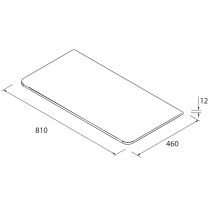 Plan de toilette UNIIQ 80cm Solid surface Blanc mat - SALGAR Réf. 96660