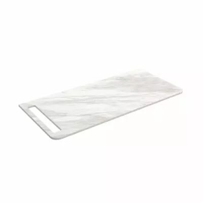 Plan de toilette UNIIQ 890 avec per�age et porte-serviettes en option Marbre blanc - SALGAR 97374