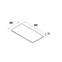 Plan de toilette UNIIQ 90cm Ardoise noire - SALGAR Réf. 96663