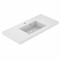 Plan de toilette VADOS 100cm Blanc mat - AQUARINE Réf. 824851