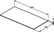 Plan effet marbre 100X50 noir - Ideal Standard Réf. T3971DG