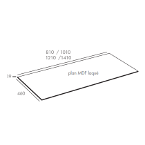 Plan Fusion 101x46cm Aloé Velours - O\'DESIGN Réf. PL-FUS1000AV