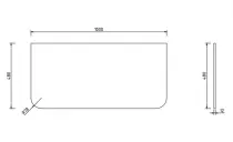 Plan Indiana 100cm Blanc mat - OZE Réf. PL-IND1000
