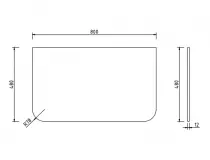 Plan Indiana 80cm Blanc mat - OZE Réf. PL-IND800