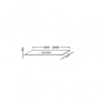 Plan Parallel 100cm 1 découpe pour E14800 - Jacob Delafon Réf. EI52-1000-MM