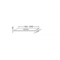 Plan Parallel 160cm 1 découpe pour E14800 - Jacob Delafon Réf. EI55-1600-MM
