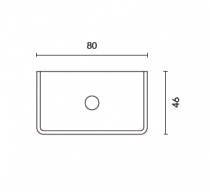 Plan pour meuble Dai 80cm Sable mat - ROYO Réf. 127526