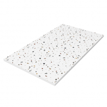 Plan sur-mesure 1011-1210mm Solid Surface 12 mm terrazo natura avec ou sans porte-serviette - SALGAR Réf. 103720