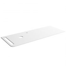 Plan sur-mesure 1011 à 1210 mm Solid Surface 12 mm blanc mat avec ou sans porte-serviette - SALGAR Réf. 103632
