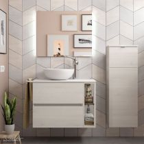 Plan sur-mesure 1011 à 1210 mm Solid Surface 12 mm blanc mat avec ou sans porte-serviette - SALGAR Réf. 103632