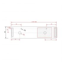 Plan sur-mesure 1011 à 1210 mm Solid Surface 12 mm blanc mat avec ou sans porte-serviette - SALGAR Réf. 103632